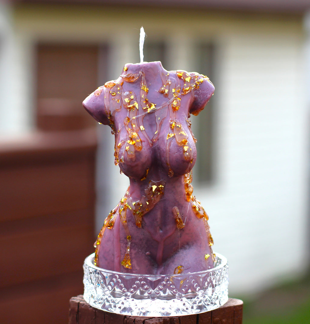 Gold Body Torso Candle