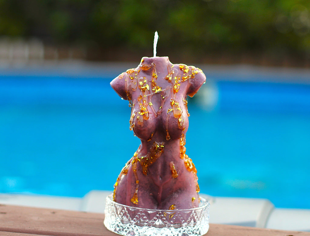 Gold Body Torso Candle