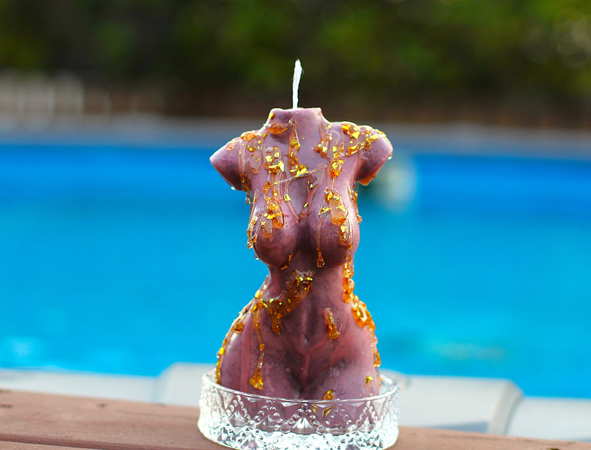 Gold Body Torso Candle