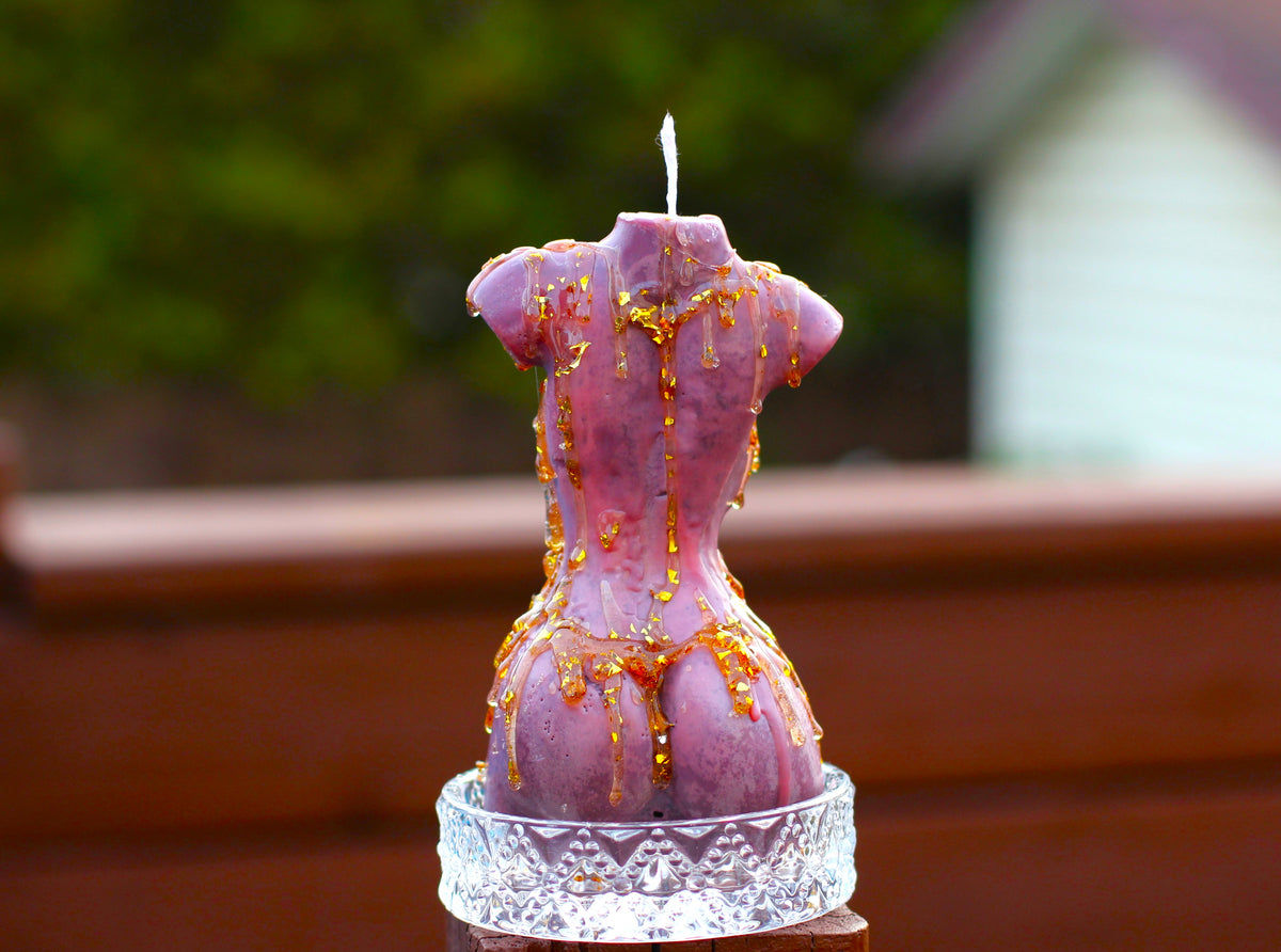 Gold Body Torso Candle